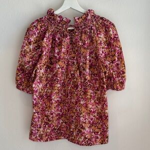 Floral Puff Sleeve Blouse